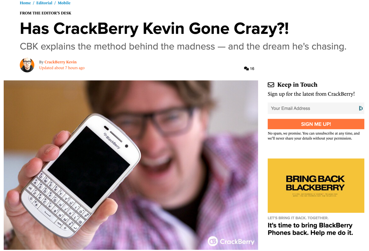 Is it time to bring back BlackBerry? Yes, it is!