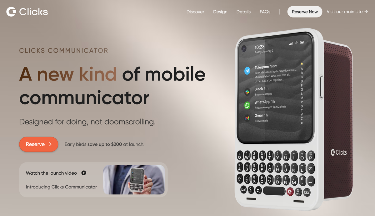 Time to reserve a Clicks Communicator?