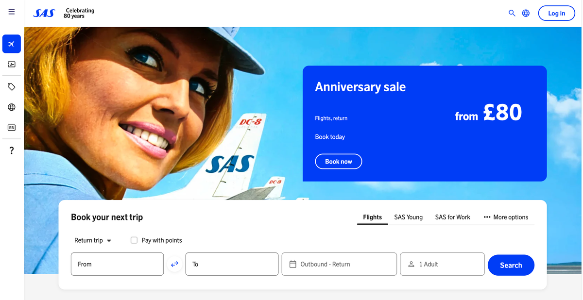 SAS Airlines includes a travel eSIM with every booking