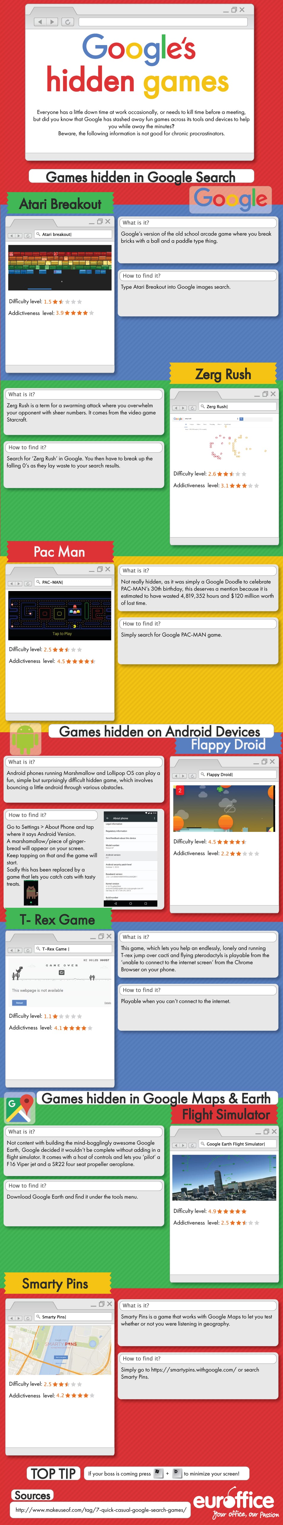 Discover Google's hidden games