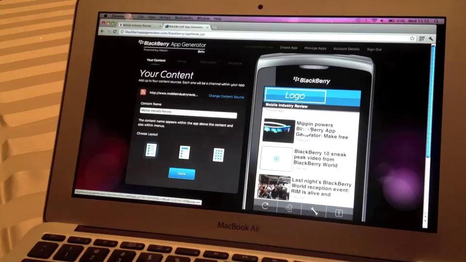 BlackBerry World: David Mandell, Mippin - BlackBerry App Generator Demo