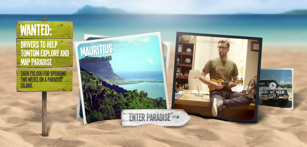 Sponsored video: TomTom's Map Paradise Project - £10k for two weeks on a paradise island? Yes please!