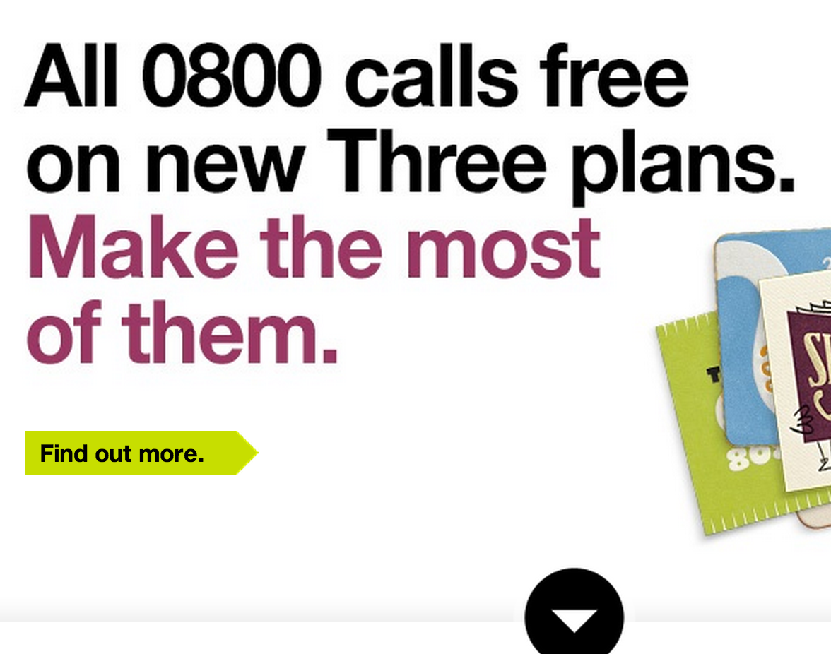 Three's 0800-inclusive price plan policy is the way ahead