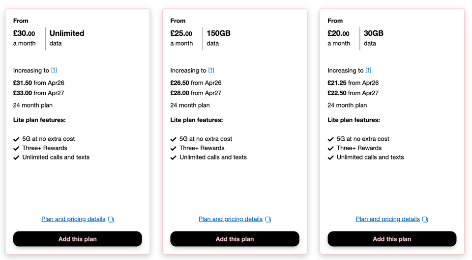 Just £10/month (Price rises by £3 in Apr'26, then by £3 in Apr'27, then by £3 in Apr'28....)